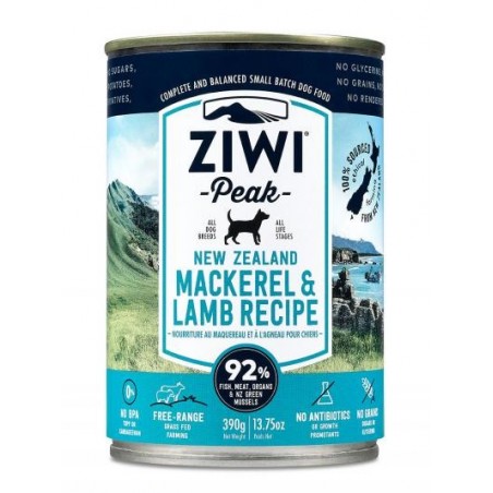 ZiwiPeak Canned Dog Food Mackerel & Lamb  - makrela z jagnięciną