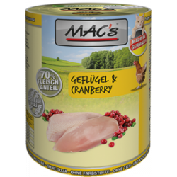 MAC's Drób z żurawiną 400g