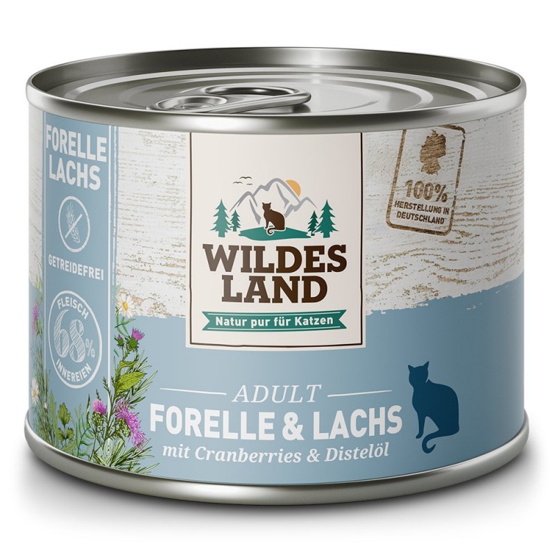 Wildes Land Cat Forelle und Lachs - pstrąg i łosoś
