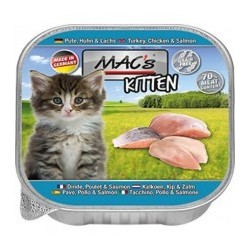 Mac's kitten indyk, kurczak i łosoś - tacka 85g