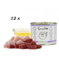 Gussto Fresh Turkey and Duck - indyk i kaczka 12 x 200g