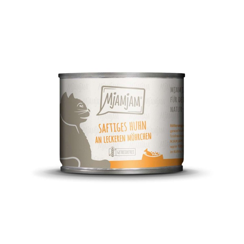 MjAMjAM saftiges Huhn an leckeren Möhrchen - pyszny kurczak z marchewką 200g karma dla kotów.