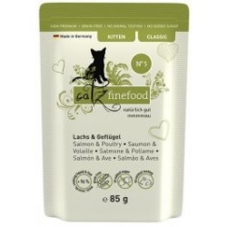 Catz FineFood kitten nr. 05 Łosoś i Drób 85g