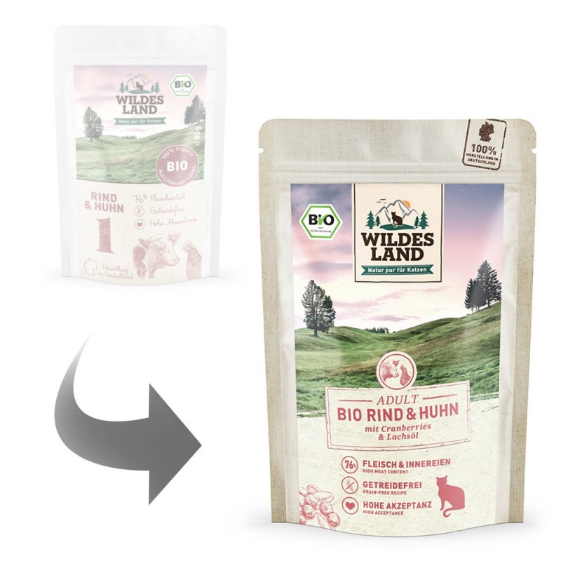 Wildes Land Cat BIO nr 1 - wołowina z kurczakiem 85 g