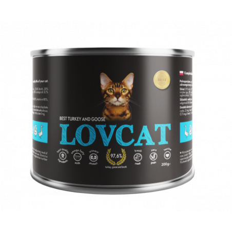 Lovcat karma dla kotów indyk z gęsią. Turkey & Goose