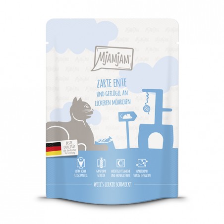 MjAMjAM Quetschie Ente & Geflügel an Möhrchen - Kaczka z drobiem i marchewką 300g MjAMjAM Quetschie Ente & Geflügel an Möhrchen - Kaczka z drobiem i marchewką 300g
