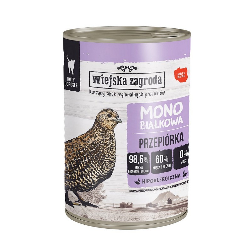 wiejska zagroda dla kotów przepiórka 400g