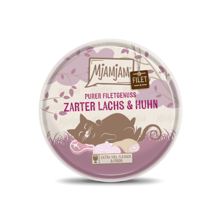 Mjamjam Purer Filetgenuss - zarter Lachs & Huhn - łosoś z kurczakiem.