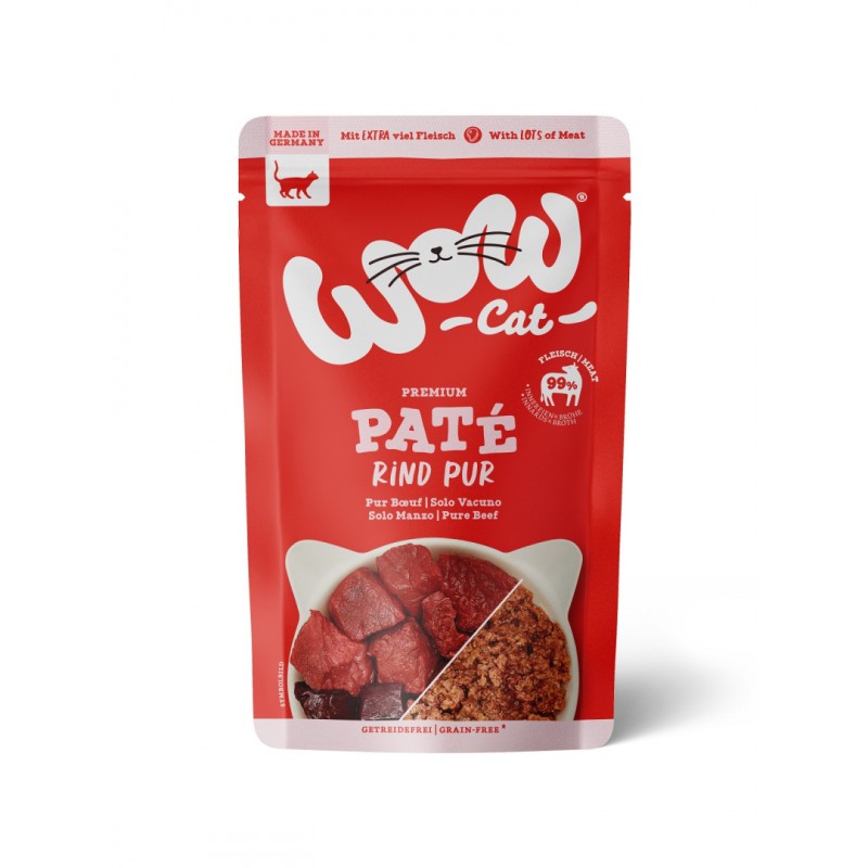 Wow cat wołowina karma monobiałkowa z wołowiny. 125g