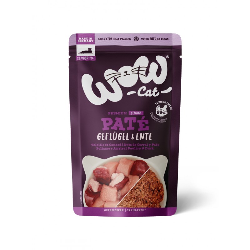 Wow cat senior drób z kaczką 125g