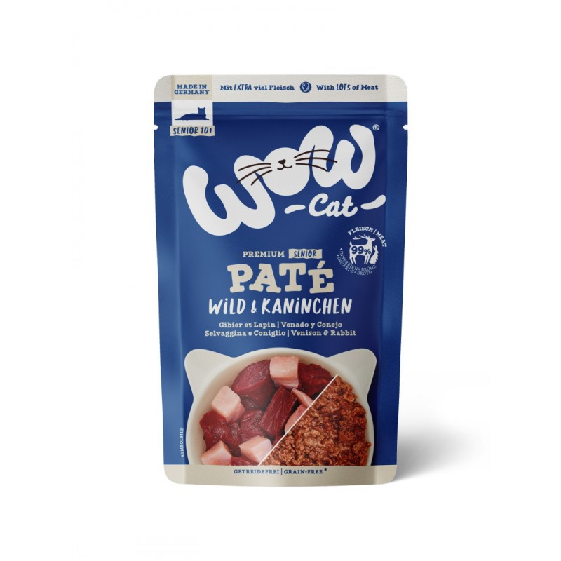 Wow cat Senior Wild Kaninchen - dziczyzna z królikiem. 125g