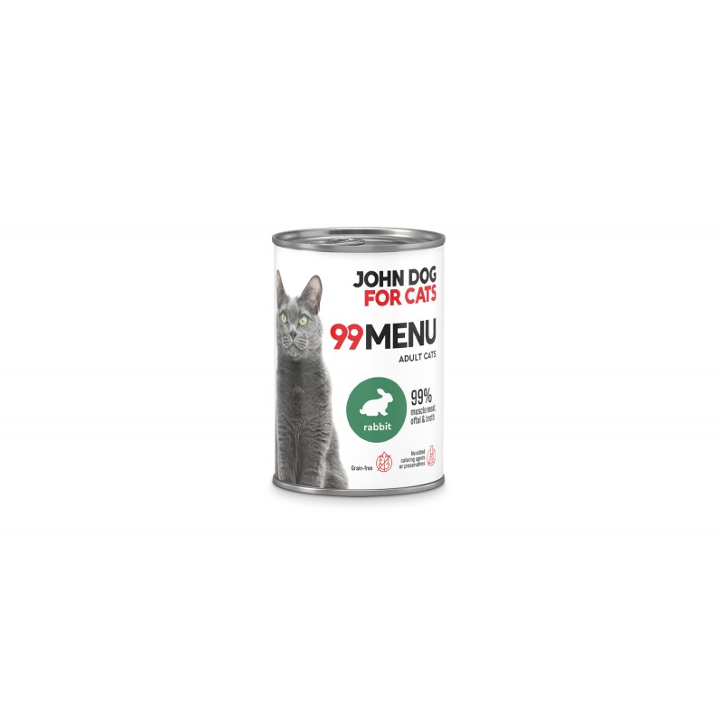 John dog for cats 99 menu - kurczak z królikiem 400g