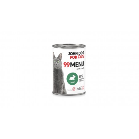 John dog for cats 99 menu - kurczak z królikiem 400g