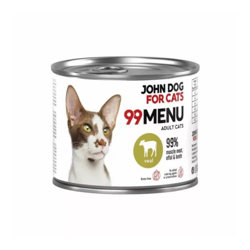 John dog for cats 99 menu cielęcina 200g
