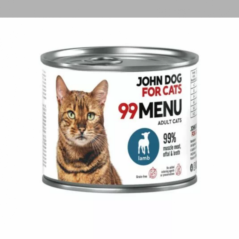 John dog for cats 99 menu jagnięcina 200g