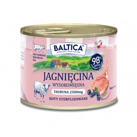 Karma mokra dla kotów dorosłych z jagnięciny. Baltica 185g