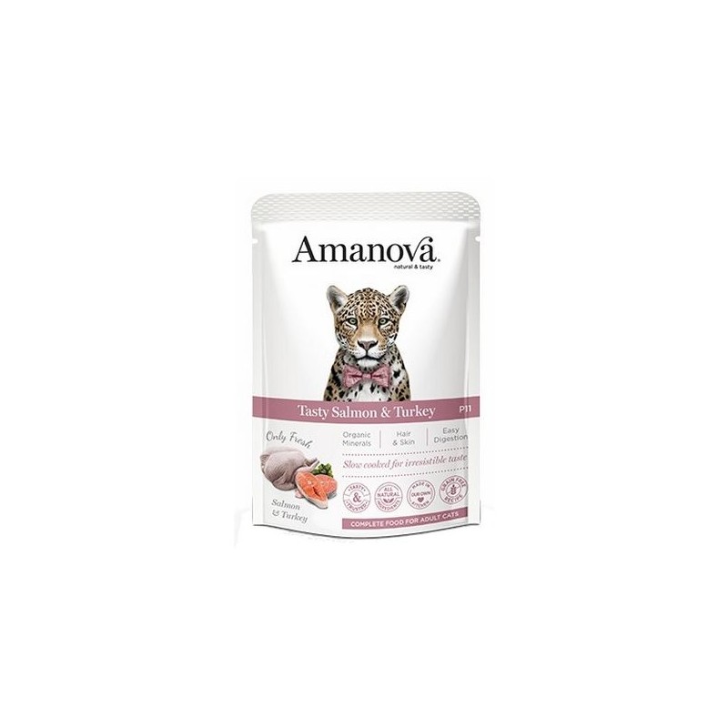 amanova cat Tasty Salmon & Turkey karma dla kotów 85g