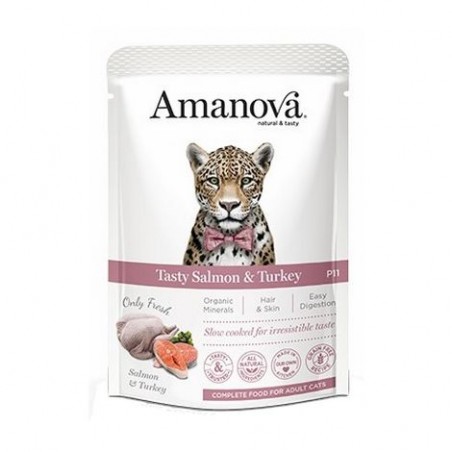 amanova cat Tasty Salmon & Turkey karma dla kotów 85g