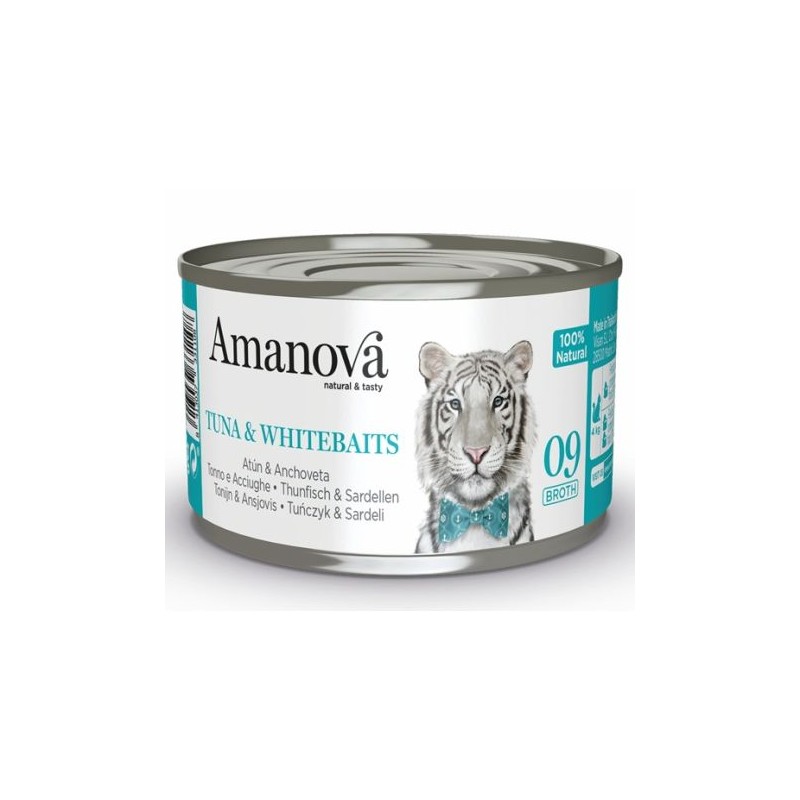 Amanova cat Tuna & Whitebaits - tuńczyk i białoryby w bulionie