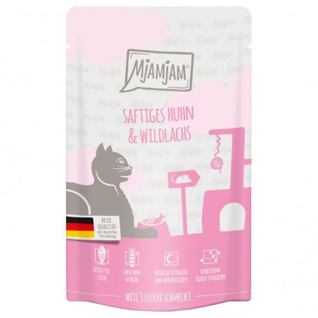 Mjamjam Quetschie huhn & wildlachs - kurczak i dziki łosoś 125g