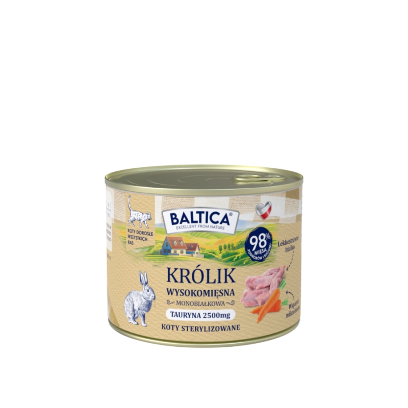 Karma dla kotów dorosłych Baltica z królika 185g
