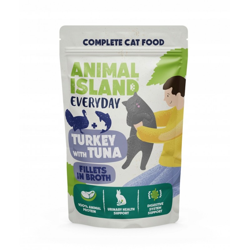 Animal island saszetka filety indyka z tuńczykiem 85g