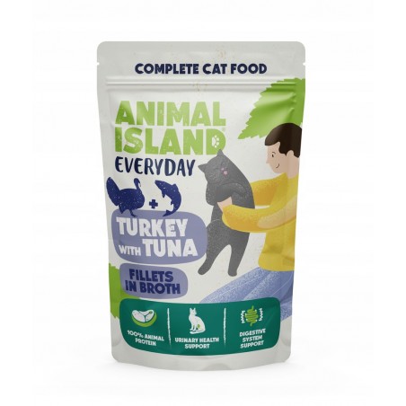 Animal island saszetka filety indyka z tuńczykiem 85g