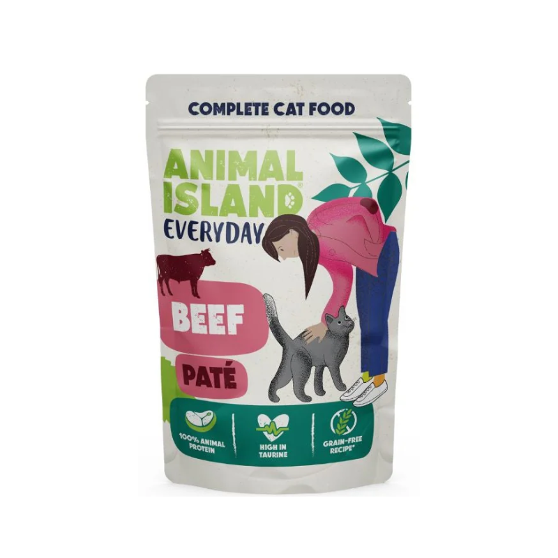 Animal island pasztet dla kota z wołowiny saszetka 85g
