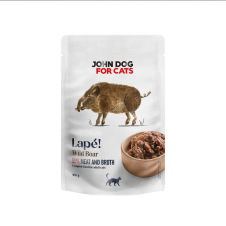 Lapé John Dog for Cats karma mokra dla kotów 100g dzik