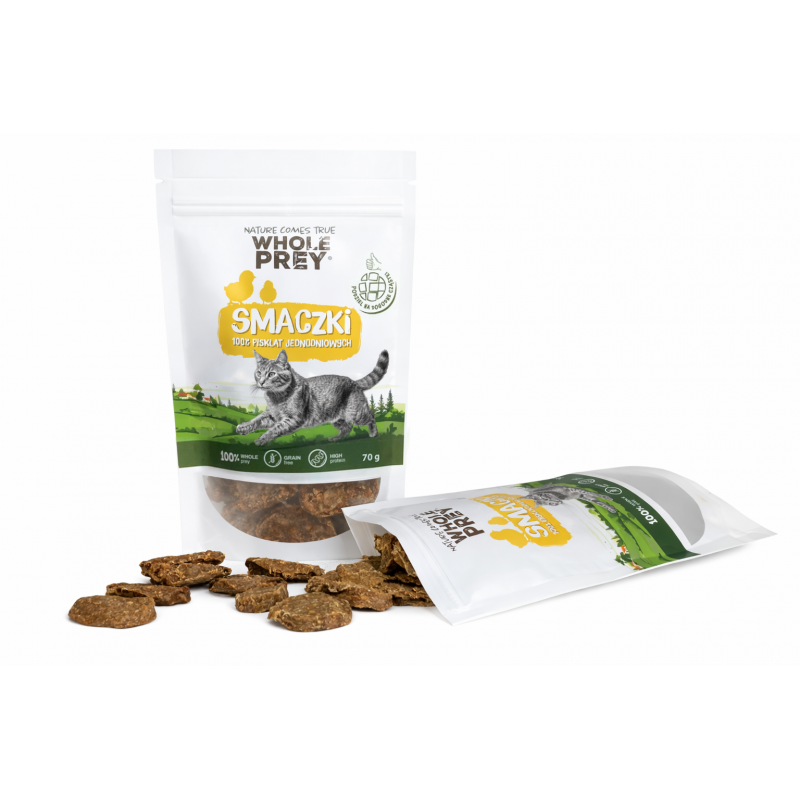 Whole prey przysmak dla kotów jednodiniowe piskę. 100%