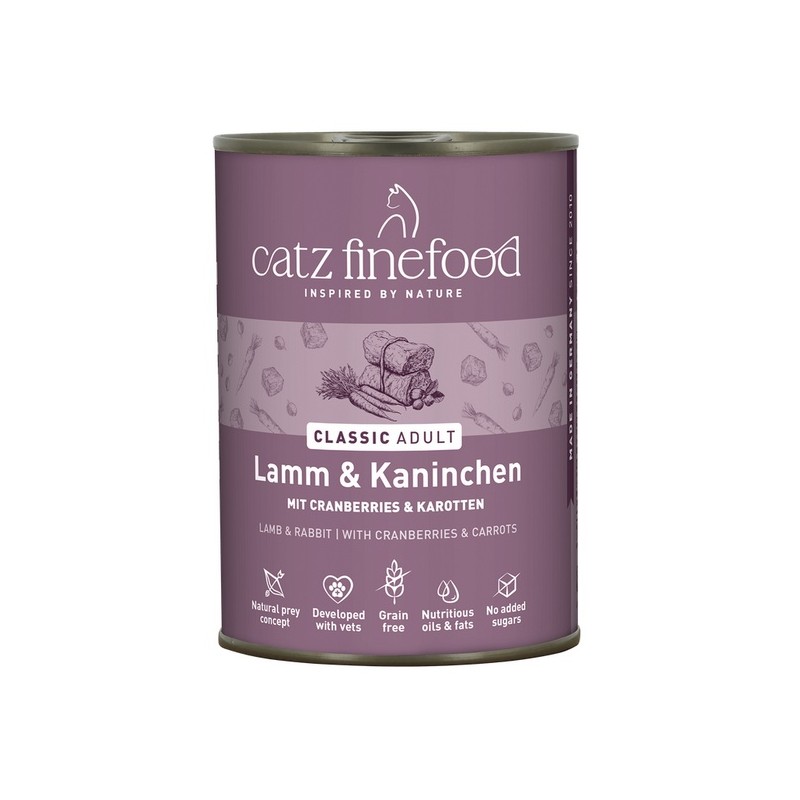 Catz finefood jagnięcina z królikiem 400g nowa