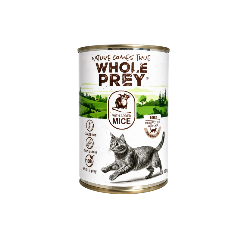 Whole prey karma dla kotów z myszy. 400g