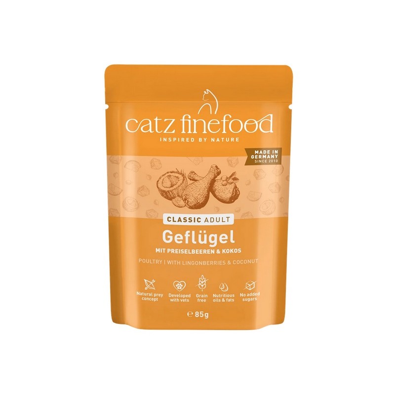 Karma mokra dla kotów Catz finefood drób saszetka 85g