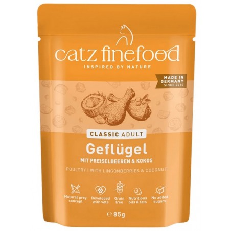 Karma mokra dla kotów Catz finefood drób saszetka 85g