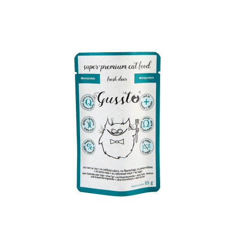 gussto karma mokra z jelenia, monobiałkowa 85g