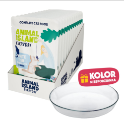 Zestaw saszetek karmy dla kotów Animal Island biała ryba 12 x 85g