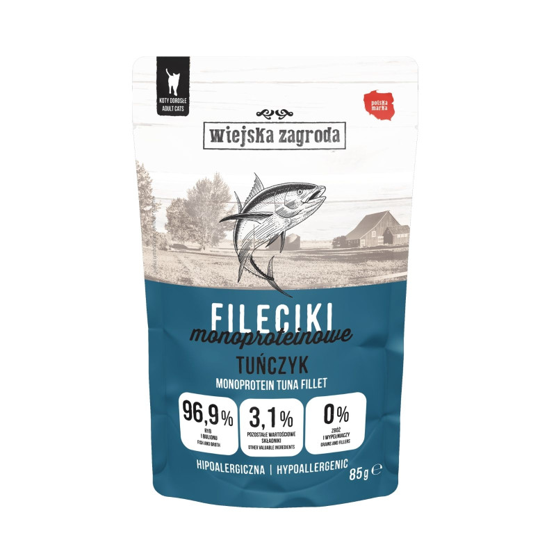 Wiejska zagroda filet z tuńczyka karma dla kotów 85g