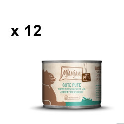Zestaw karmy Mjamjam dla kotów indyk pur 12 x 200g