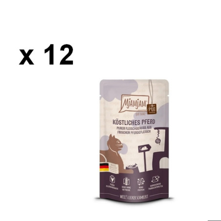 Mjamjam zestaw karmy mokrej dla kotów konina pur 12 x 125g