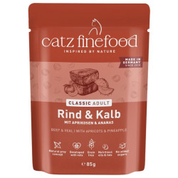 Catz finefood wołowina z cielęciną 85g karma dla kotów.