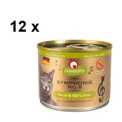 Pakiet karmy Granatapet cielęcina drób symphonie nr 6 12 x 200g