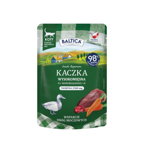 Baltica smaki regionów karma mokra dla kotów z niskim fosforem kaczka w saszetce 100g