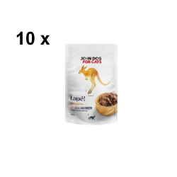 Zestaw karm dla kota john dog lape 10 x 100g kangur
