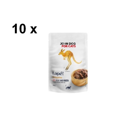 Zestaw karm dla kota john dog lape 10 x 100g kangur
