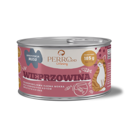 PERROland CATering Wieprzowina 185 g, mokra karma dla kota monobiałkowa