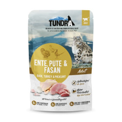 Tundra indyk, kaczka i bażant 85g karma mokra dla kotów, nowa szata graficzna
