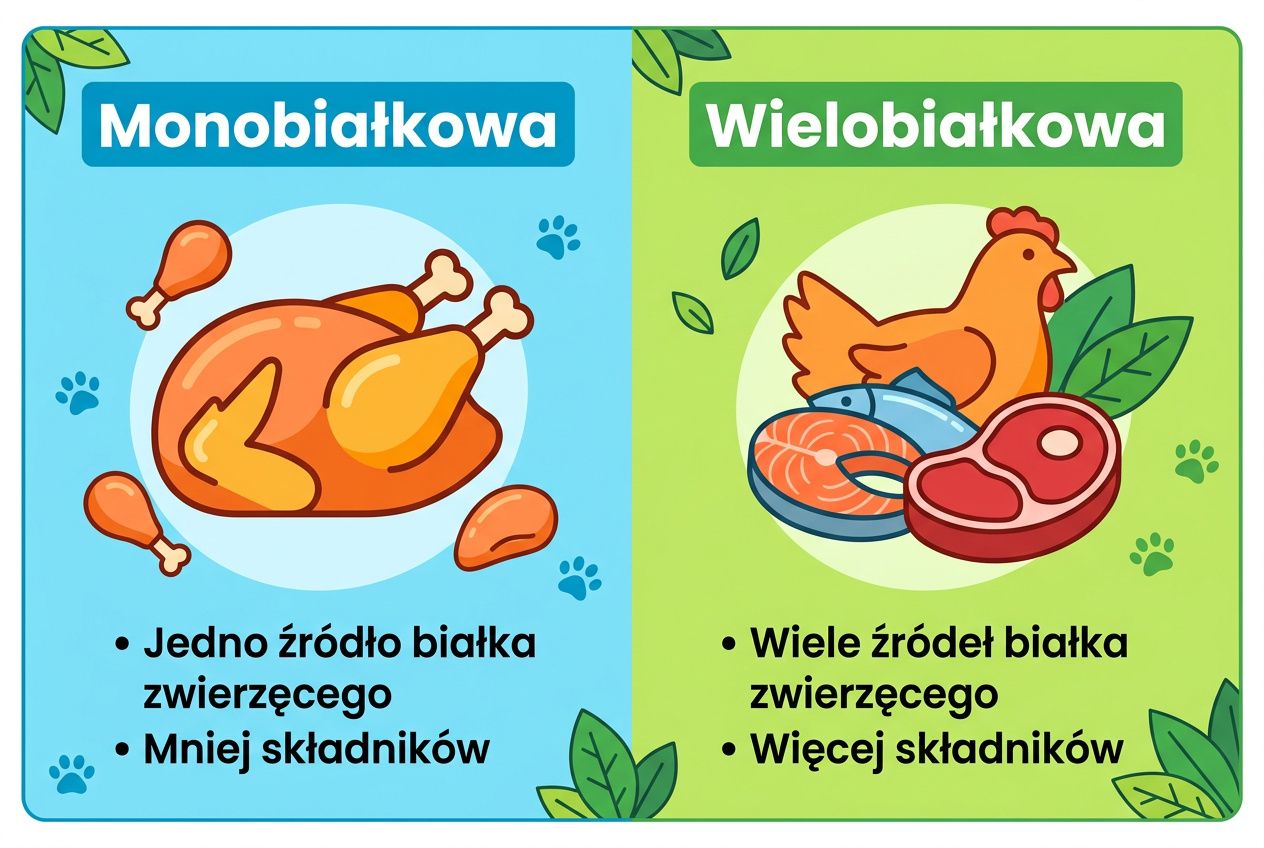 karma monobiałkowa a karma wielobiałkowa porównanie.